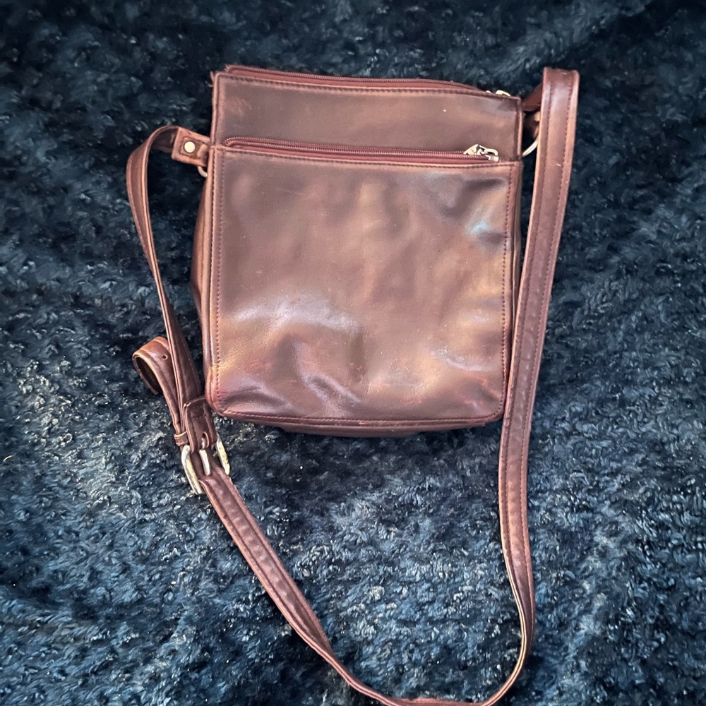 Fossil Brown Leather Crossbody Bag